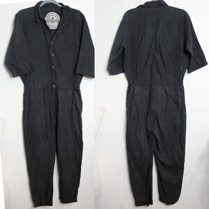 Free People Black Linen Jumpsuit